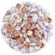 Czech 2-hole Cabochon beads 6mm Crystal Copper Rainbow